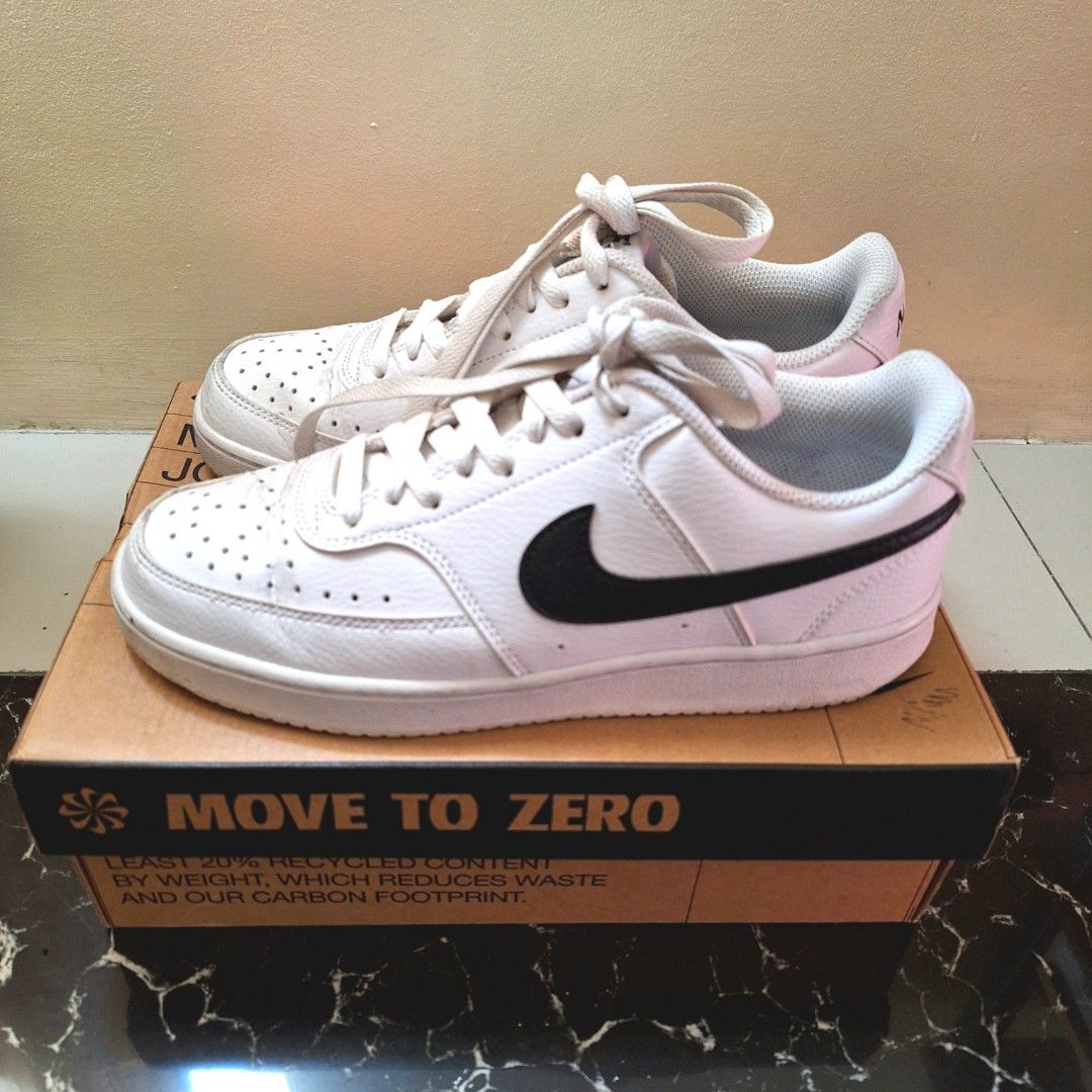 Nike White Court Vision Low (Category: Sneakers) located in Manila. Submitted by percy_decluttering (Listing ID 1286965826, Image 3). Description: Original Nike Court Vision Low 100% Authentic Color: White Size: Women's 8, Men's 6.5 With box included No issues or damage Lightly used. Mostly kept in storage. RFS: Decluttering. Started WFH, no need for multiple footware. *All the stuff listed are my personal items - clean and well taken care of..