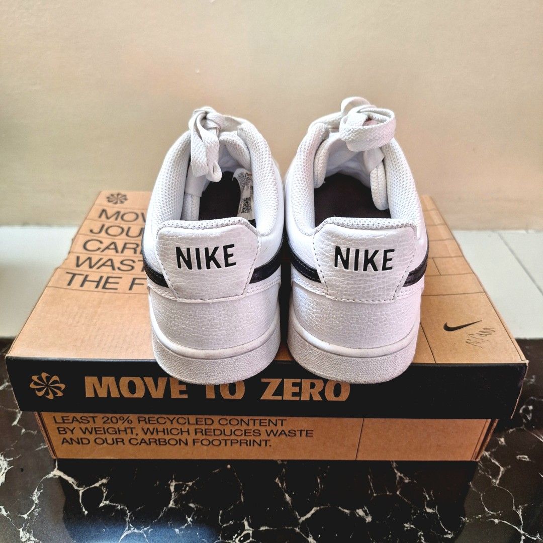 Nike White Court Vision Low (Category: Sneakers) located in Manila. Submitted by percy_decluttering (Listing ID 1286965826, Image 2). Description: Original Nike Court Vision Low 100% Authentic Color: White Size: Women's 8, Men's 6.5 With box included No issues or damage Lightly used. Mostly kept in storage. RFS: Decluttering. Started WFH, no need for multiple footware. *All the stuff listed are my personal items - clean and well taken care of..