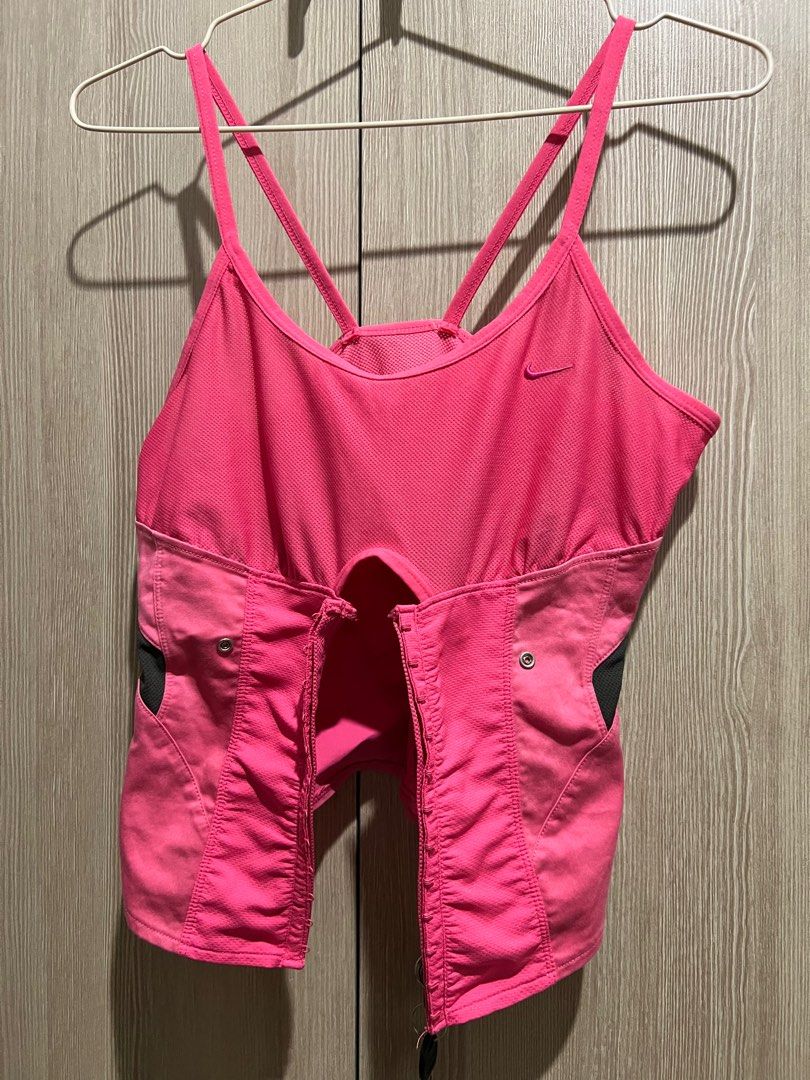 pink nike corset top