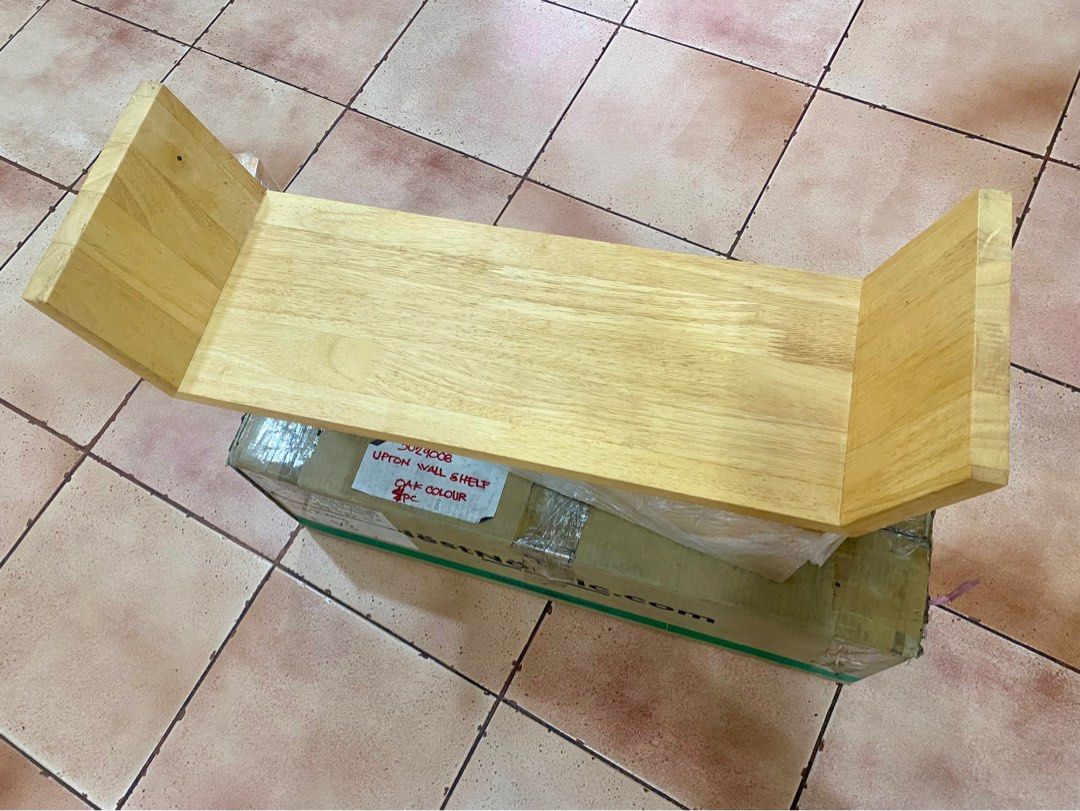 NëstNördic Oak Wall Shelves 2pcs (Category: Shelves, Cabinets & Racks) located in Lapu-Lapu City. Submitted by josebe (Listing ID 1286915381, Image 1). Description: Selling: NëstNördic Upton Wall Shelves (2pcs) Scandinavian style shelves 2pcs @ 2.5k/each Original price: 5.5k/each Material: Wood Type: Oak Made in Malaysia Never been used. Never been installed. Bought from Living ‘N Style 1 boxed, 1 without a box Open (top part) measures around 63c