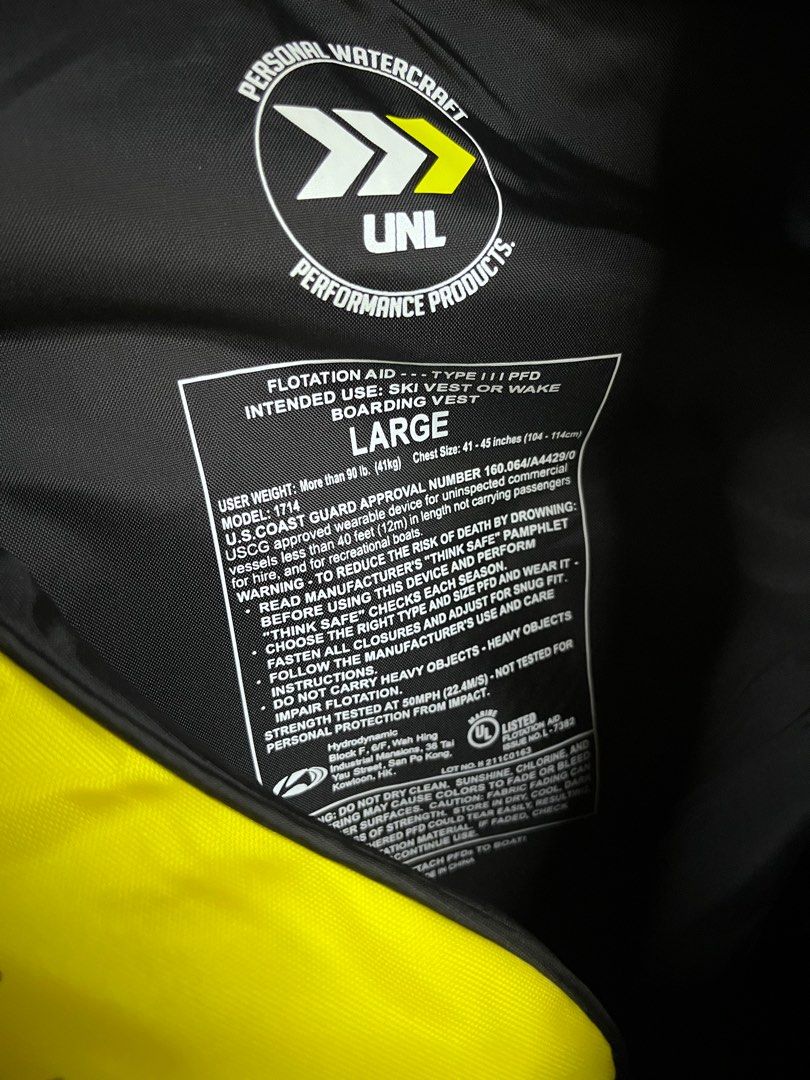 Nylon Life Jacket from Japan (Category: Vests) located in Santa Rosa. Submitted by ZzJapanAndUKSurplus (Listing ID 1286984736, Image 2). Description: Nylon side buckle type life jacket. The loose fit style does not constrict your body, so you can wear it for a long time without stress. Because it is US size, the size specification is larger than the Japanese standard. ■ Adaptive chest size L: 104-114cm ■ US Coast Guard certified product ■JCI Prel