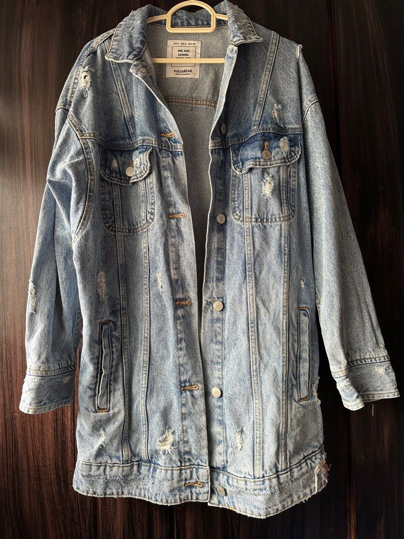 Pull&bear oversized denim clearance jacket
