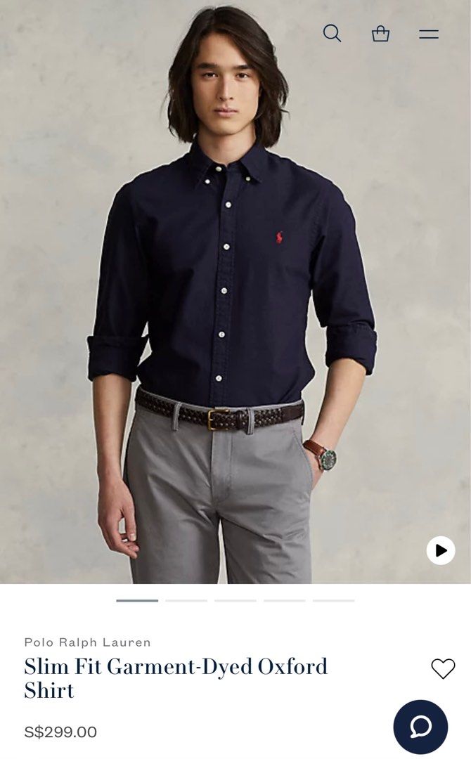Ralph Lauren navy blue oxford shirt