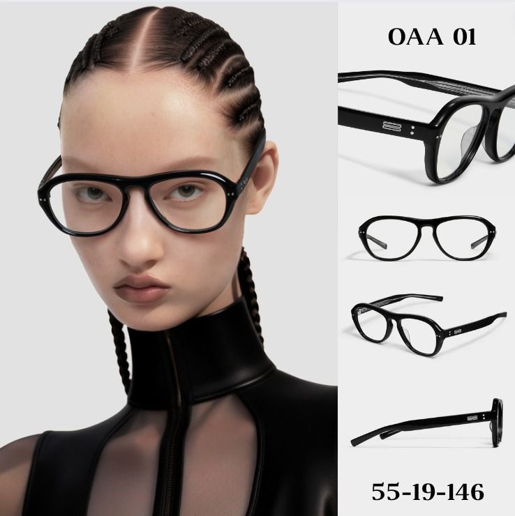 Ready Stock) OAA 01 Gentle Monster Glasses Black Round Frame