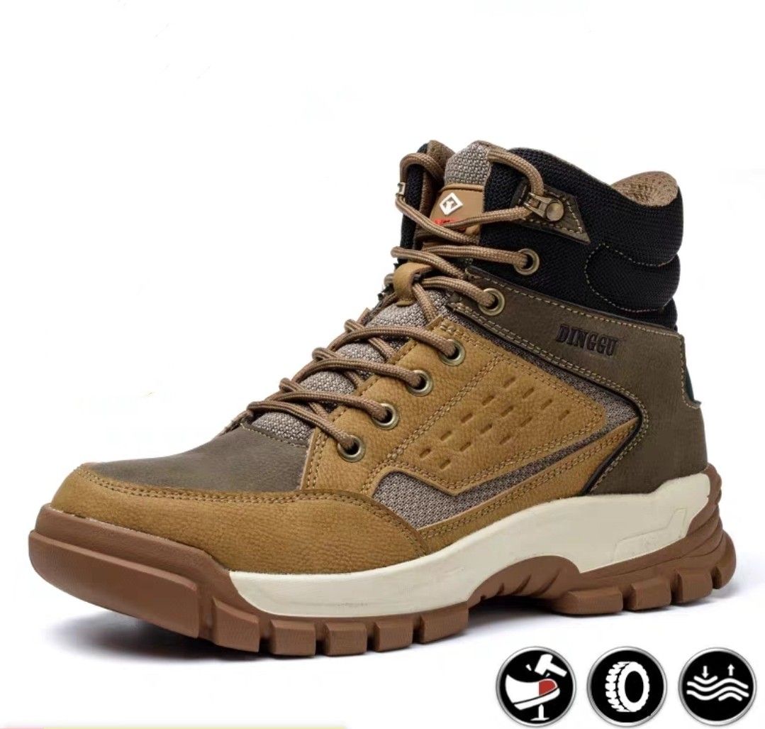 Mens comfortable discount steel toe boots