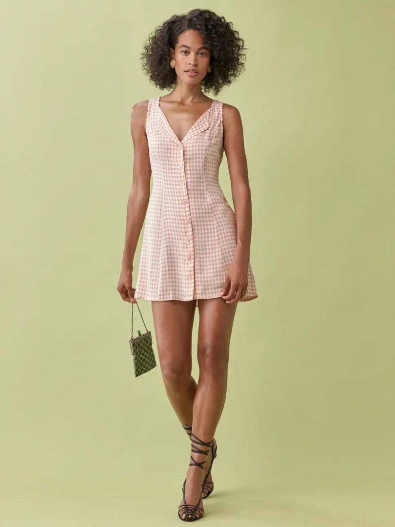 Reformation plaid dress hotsell
