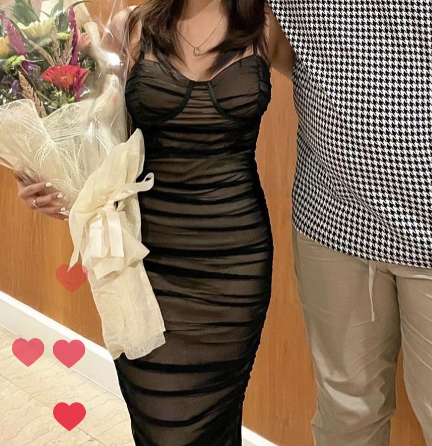 Shein black cami dress (Category: Dresses) located in Quezon City. Submitted by desertflow (Listing ID 1287026747, Image 3). Description: - used once only.