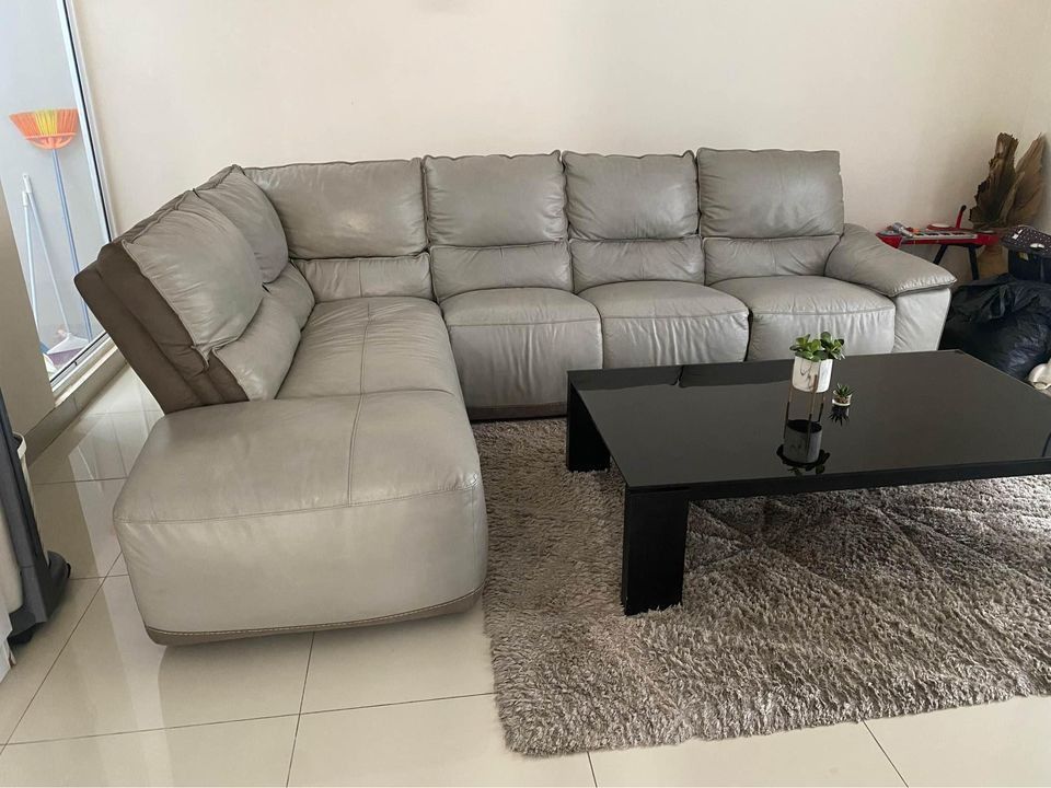 SOFA LEATHER ELECTRIC RECLINER SECTIONAL, FERRARA INFORMA, Perabotan