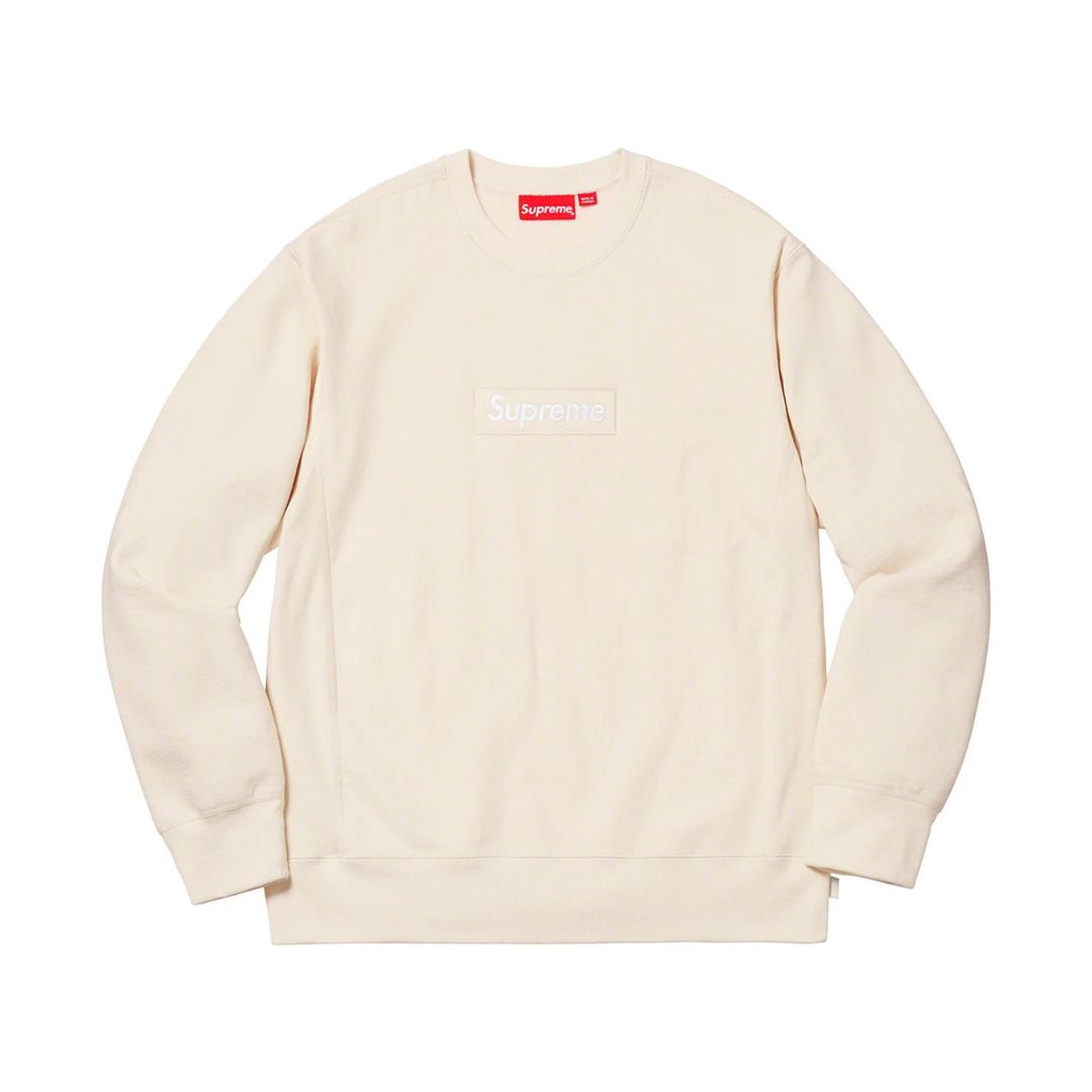 Supreme cream 2025 box logo