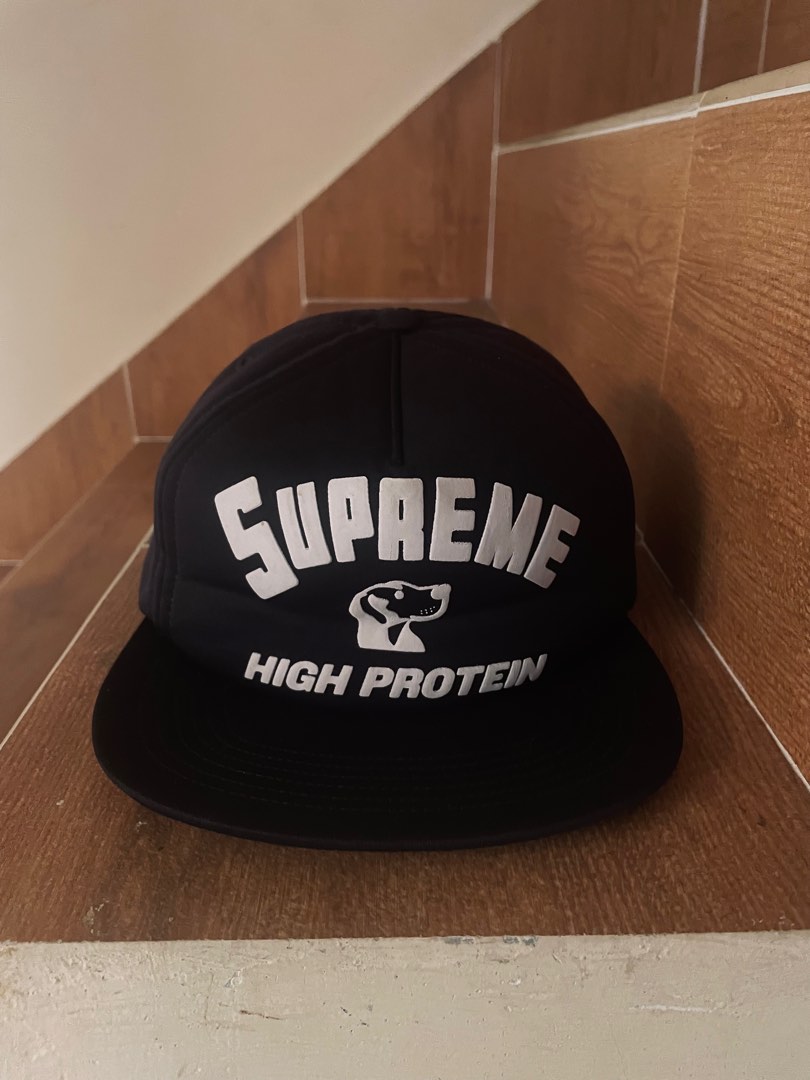 Supreme high 2025 protein hat