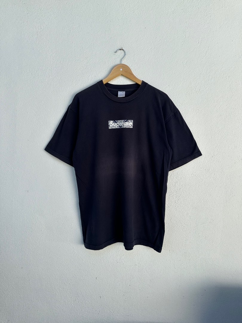 Supreme paisley box logo online tee