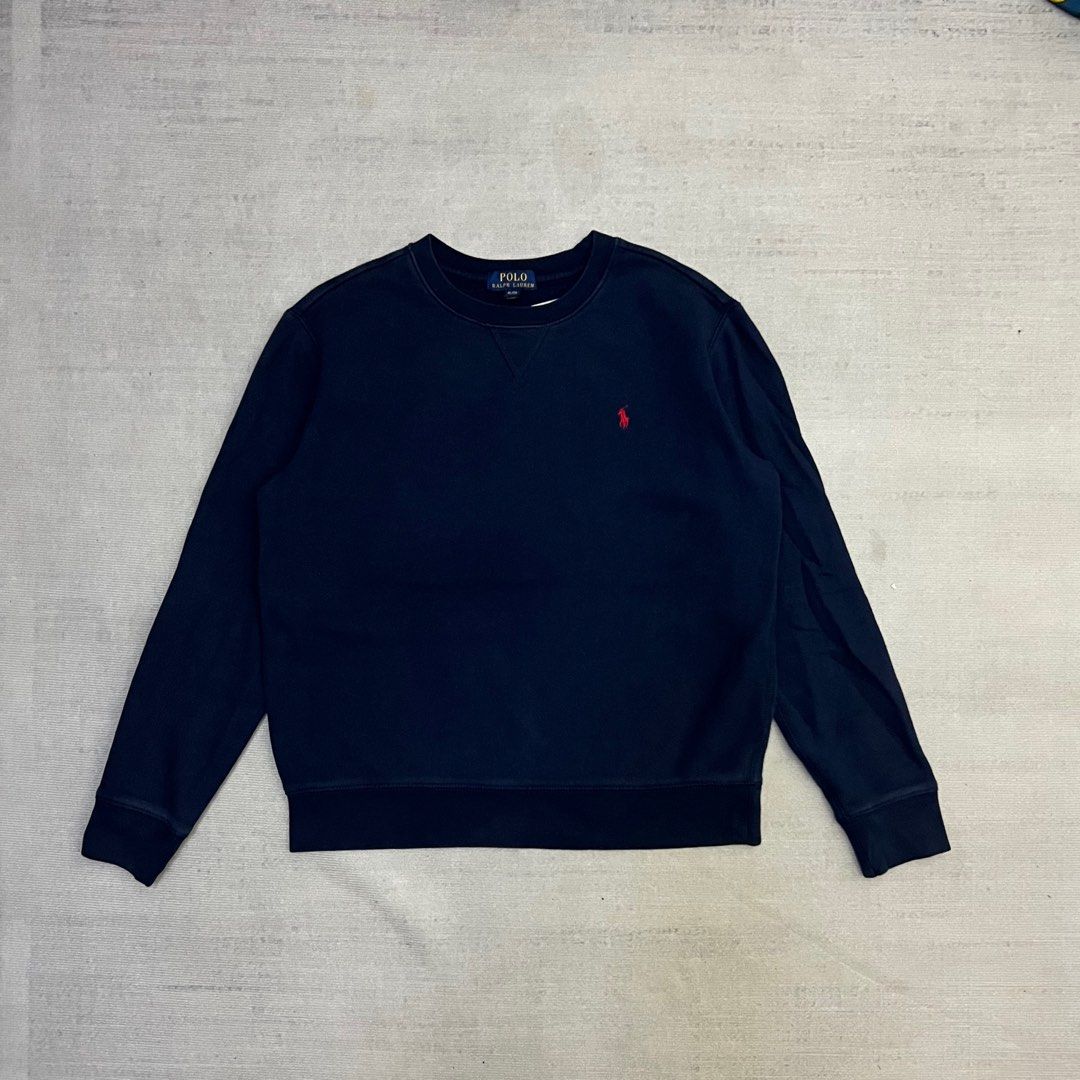 Navy blue polo sweatshirt store