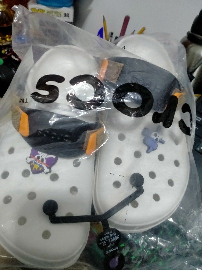 Terrain Clog white (Category: Slippers & Slides) located in Manila. Submitted by bukid (Listing ID 1287048086, Image 1). Description: Crocs + 2 jibbitz + ecobag + stickers.