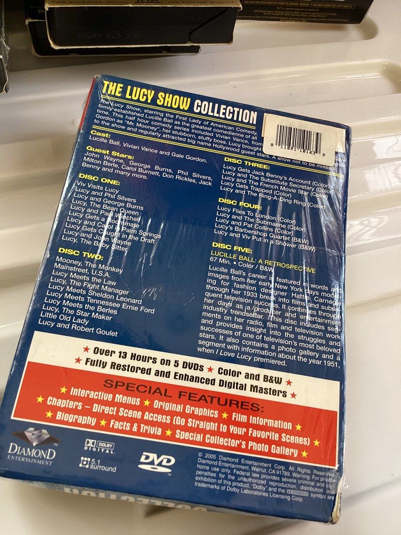 The Lucy Show Collection (Category: CDs & DVDs) located in Davao. Submitted by ferdipt (Listing ID 1286922122, Image 2). Description: 13 hrs on 5 DVD’s Color and B&W Fully restored and enhanced digital masters. .