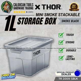 THOR 1L Mini Smoke Series Stackable Storage Box with Lid (TR 3009)
