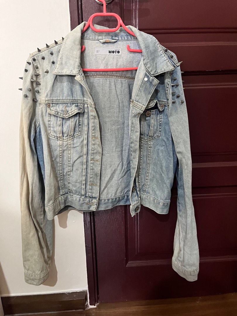 Topshop studded clearance denim jacket