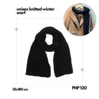 unisex knitted winter scarf