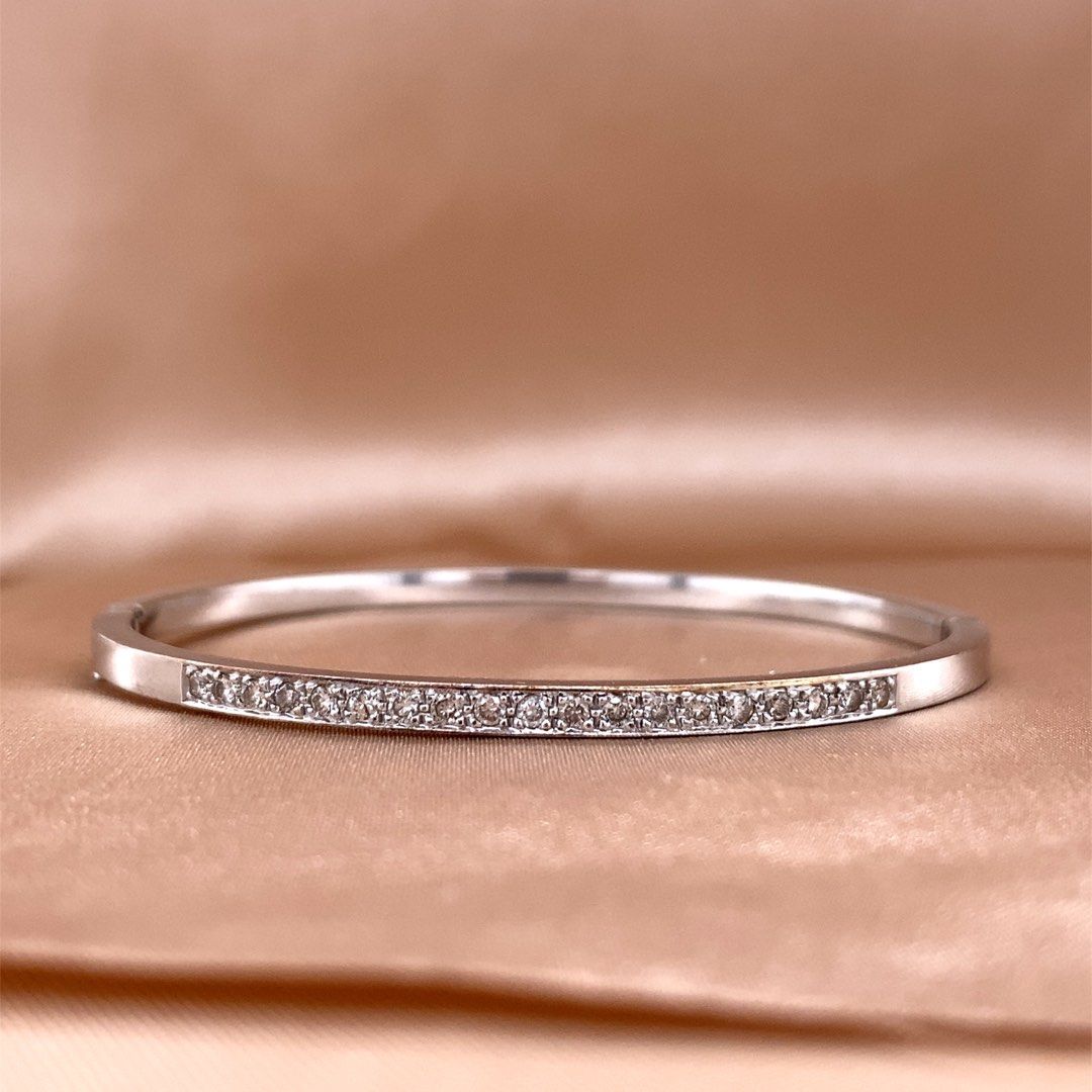 White gold bangle womens hot sale