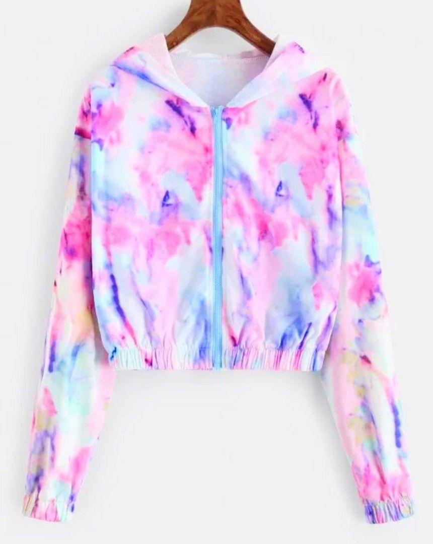 ZAFUL TIE DYE HOODIE Women s Fashion Coats Jackets and Outerwear on Carousell