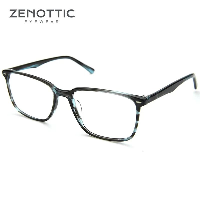 ZENOTTIC Fashion Acetate Square Prescription Glasses 2023 Anti