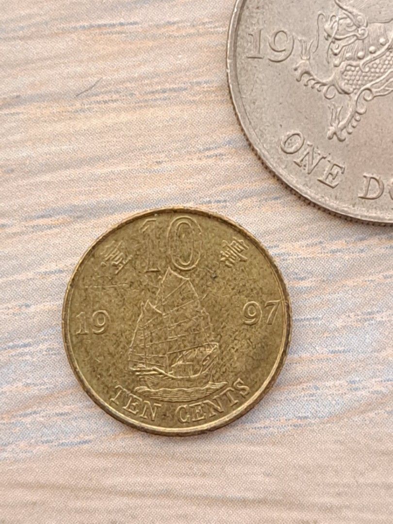 1997年1毫，1圓，2圓洋紫荊香港回歸特別版硬幣, 興趣及遊戲, 收藏品及紀念品, 錢幣- Carousell