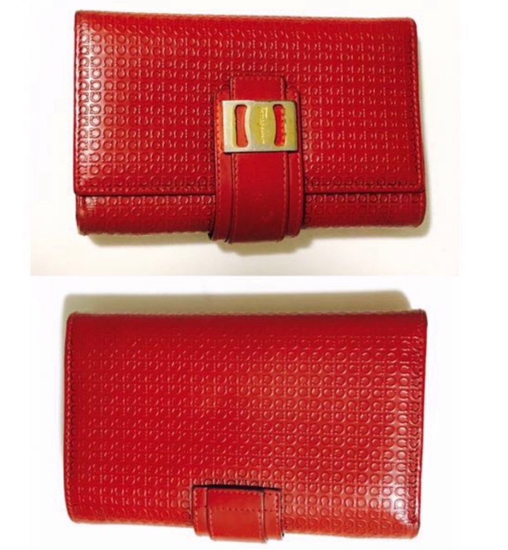 Salvatore ferragamo red hotsell purse