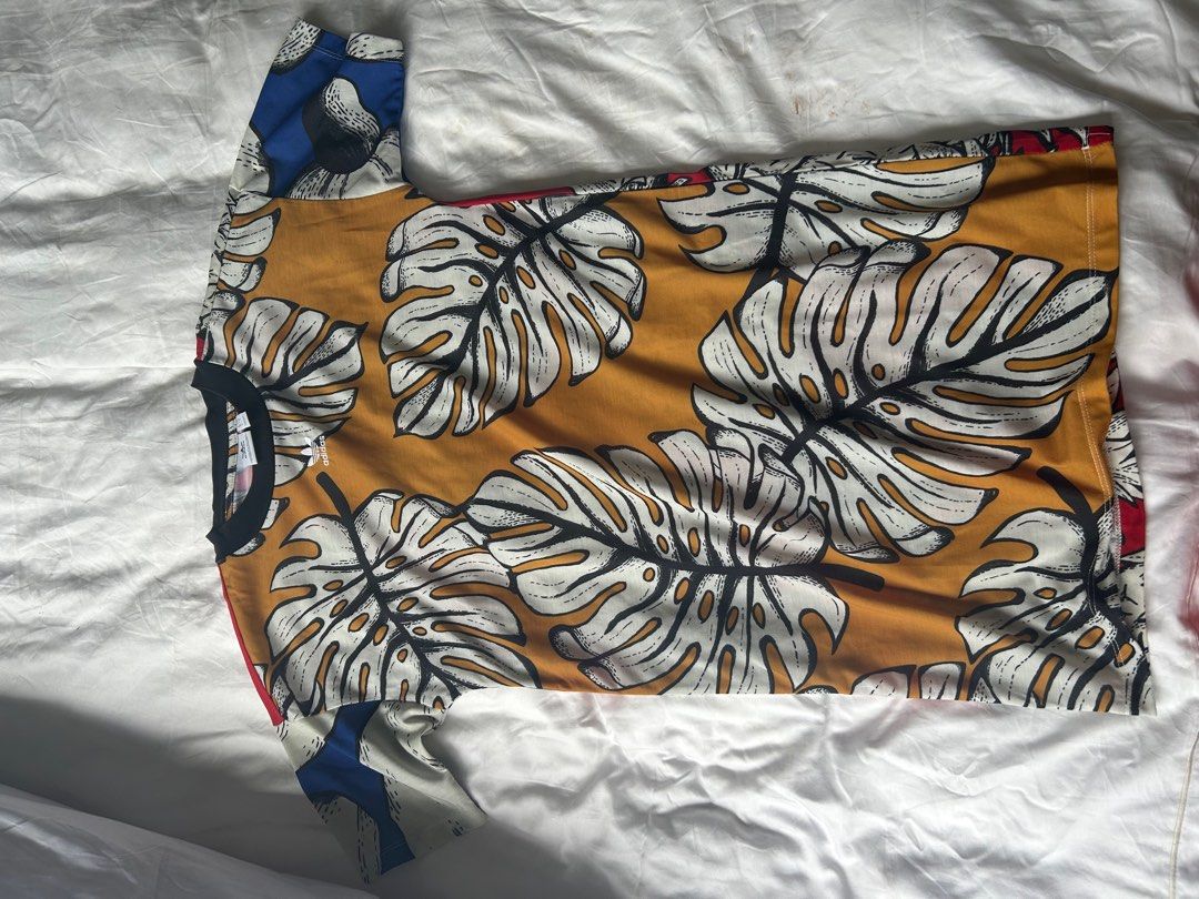Adidas almost new mini dress pineapple Monstera M print Gucci like
