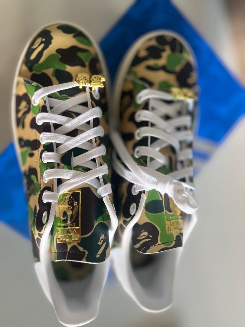 Adidas Stan smith Bape, Men's Fashion, Footwear, Sneakers on Carousell