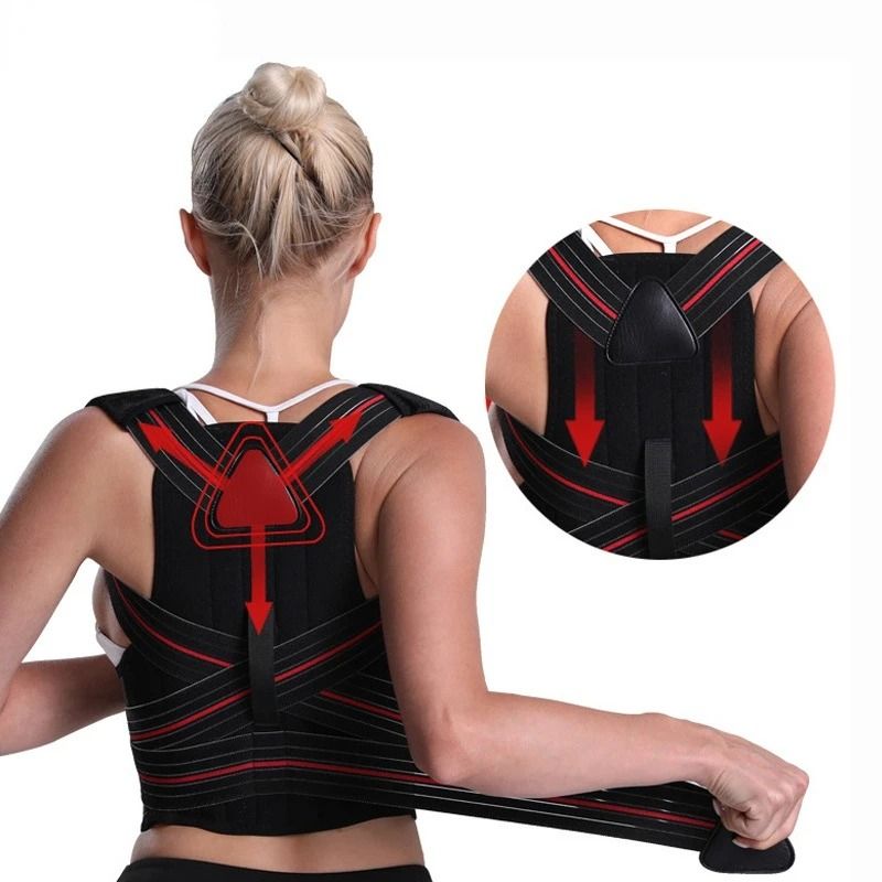 Adjustable Posture Corrector Back Support Shoulder Back Brace Posture  Correction Spine Posture Corrector Postural Fixer Tape