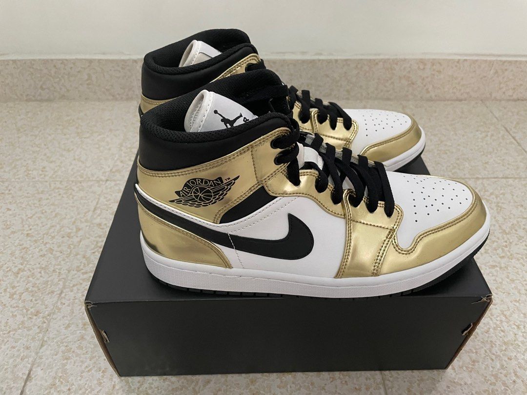 Air jordan 1 mid metallic gold outlet