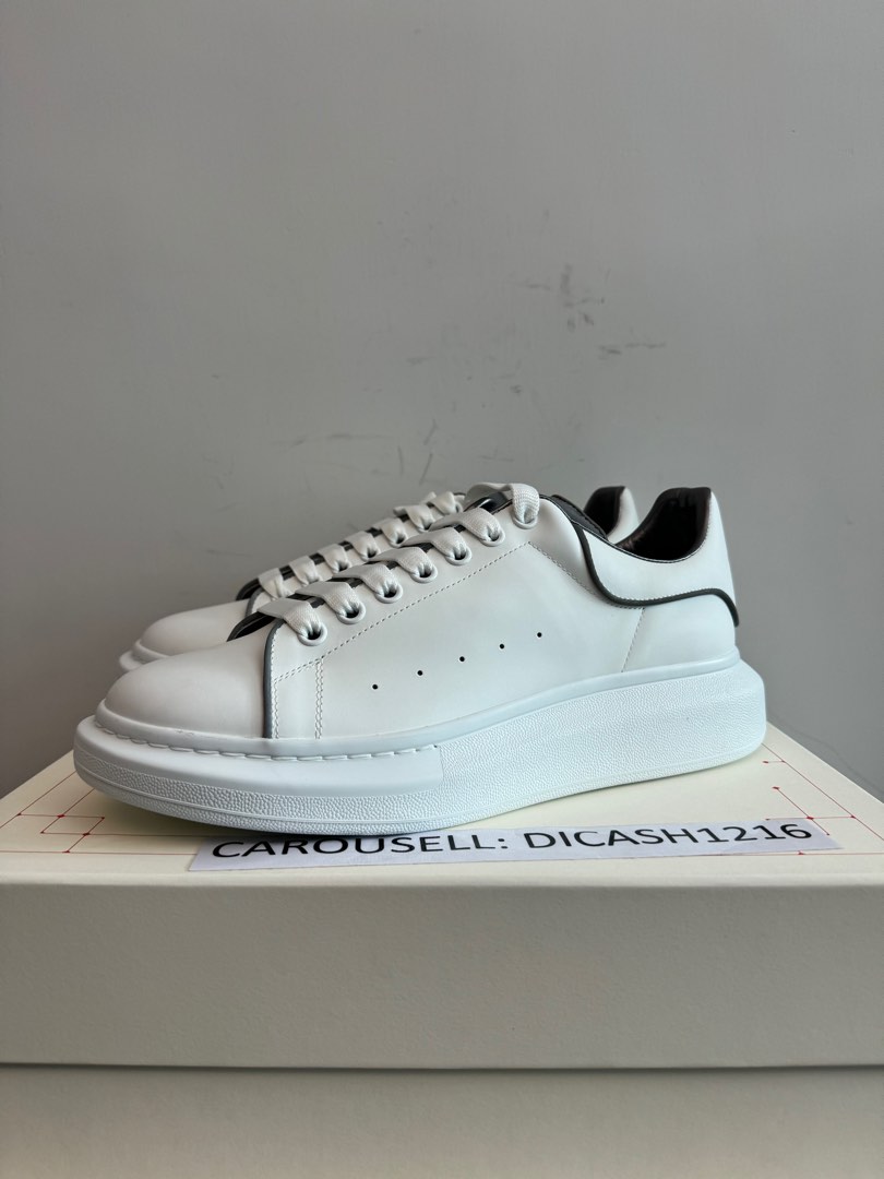 Alexander McQueen Leather White 3M Sneakers Carousell