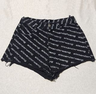 Alexander Wang Letter Print Highwaist shorts