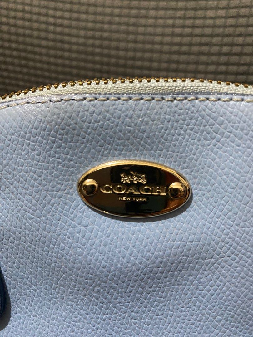 Authentic coach baby blue katy satchel (Category: Luxury Bags & Wallets) located in Pasig City. Submitted by ladyljoa (Listing ID 1287296674, Image 2). Description: ❗️Pre loved from korea ❗️Authentic coach baby blue katy satchel ❗️YKK zipper with hang tag ❗️adjustable strap ❗️washable stain ❗️no open pipe ❗️no rubs ❗️normal sign of wear ❗️hardware condition : 9/10 coach engraved ❗️Overall condition: 9/10 preloved ❗️Mode of payment : BPI, Gcash, P