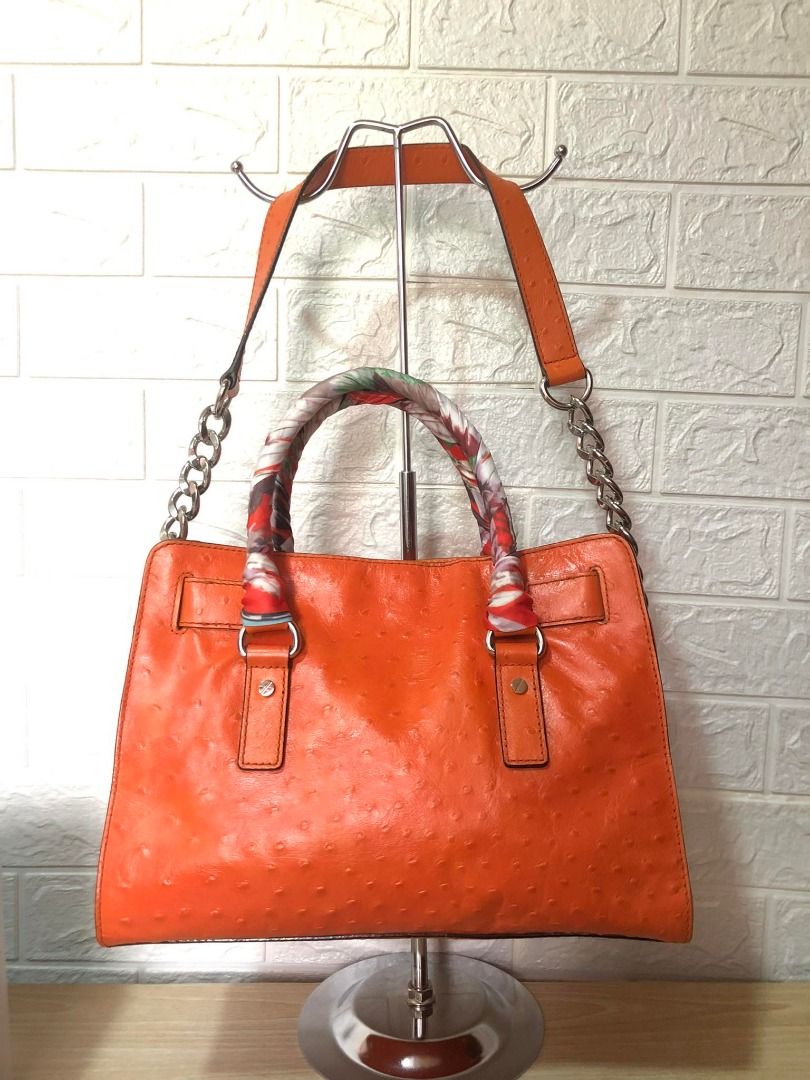 Michael kors bedford hotsell ostrich tote