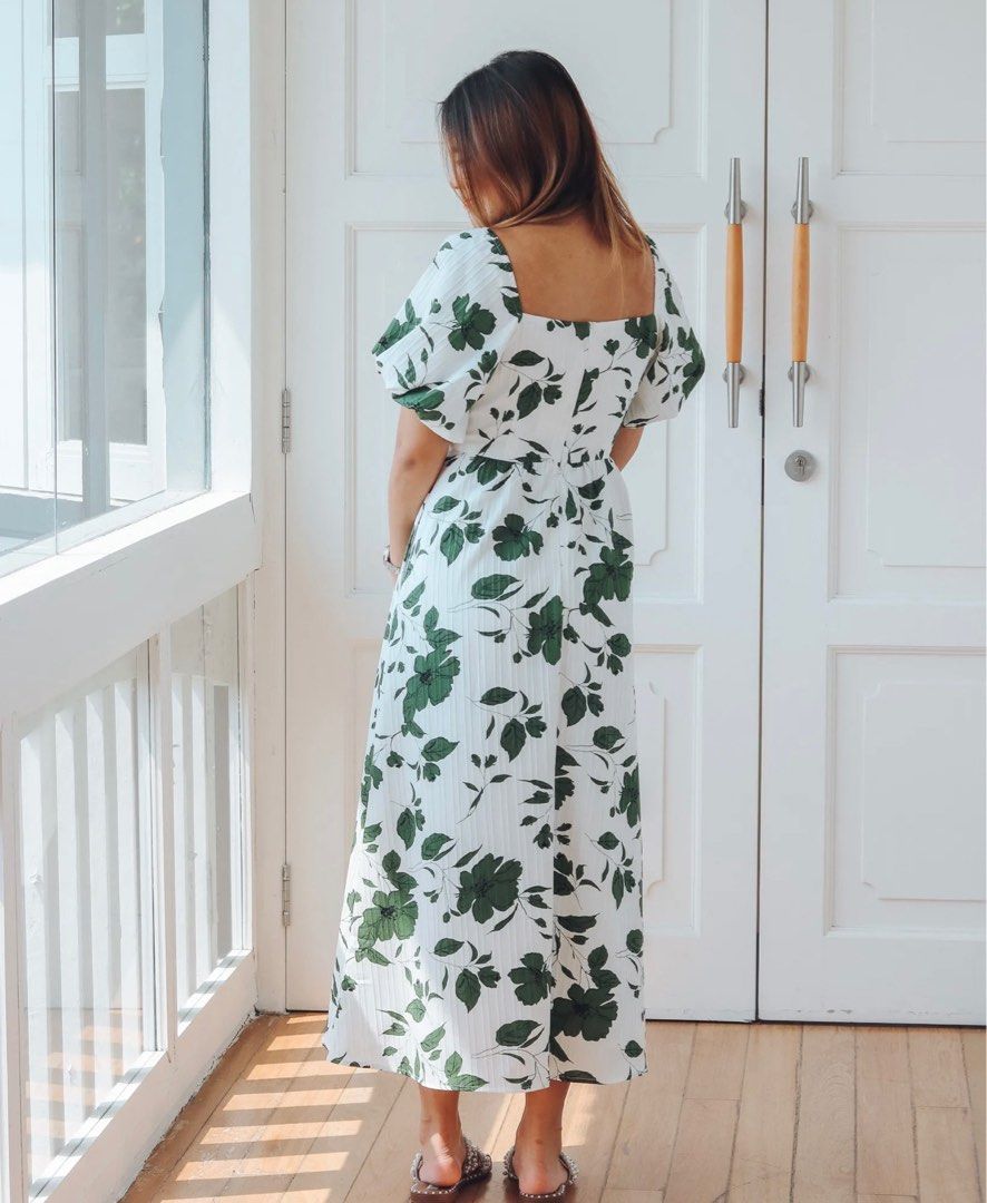 Azalea Dress in Green Florals Women s Fashion Dresses Sets