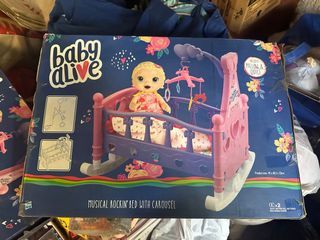 Baby alive musical rockin bed with carousel