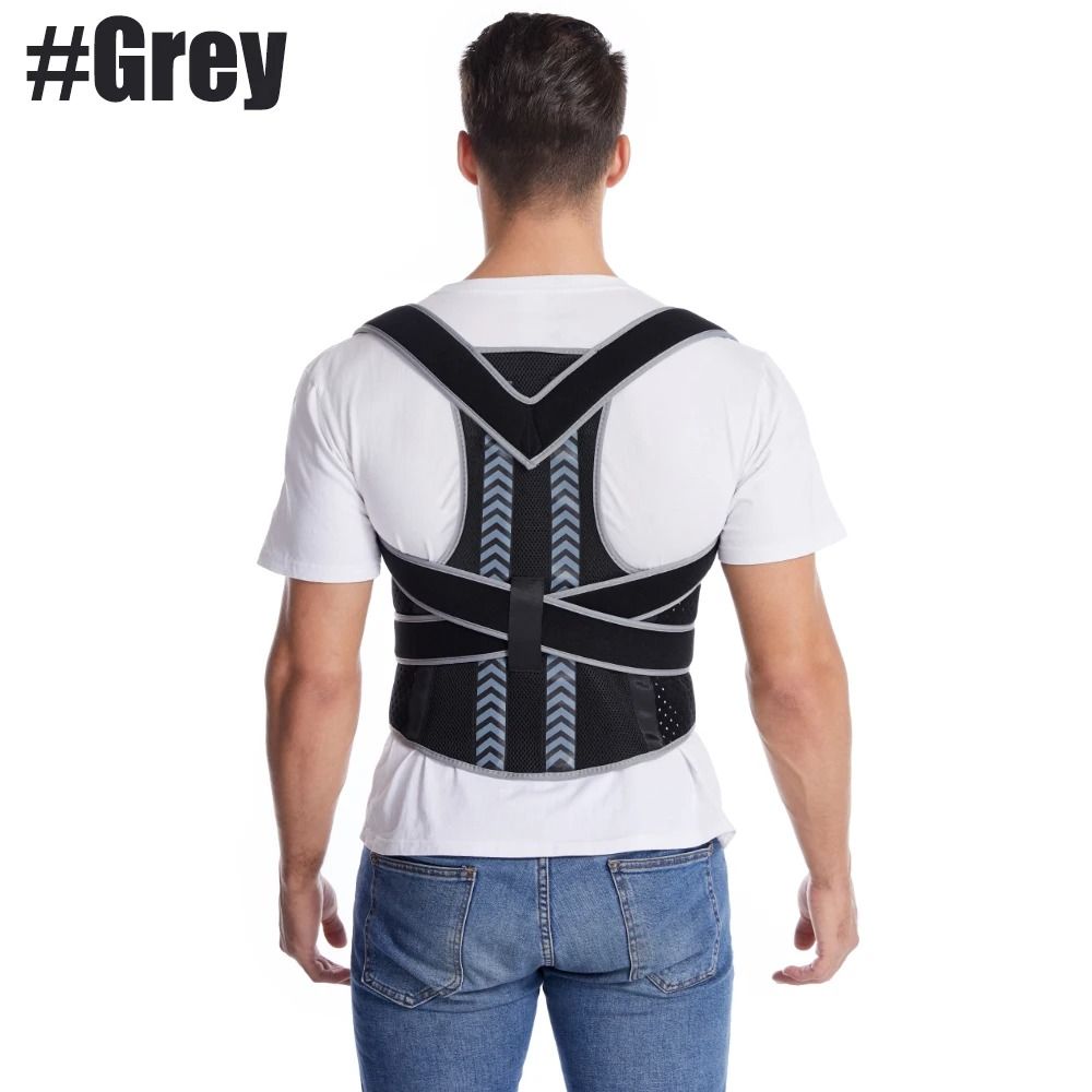 Adjustable Clavicle Posture Corrector Upper Back Brace Shoulder Lumbar  Support Belt Corset Men Women Hunchback Correction