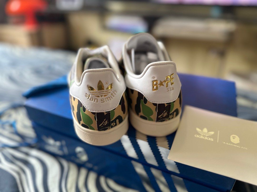 BAPE x Adidas Stan Smith US 10.5 UK 10 Men s Fashion Footwear