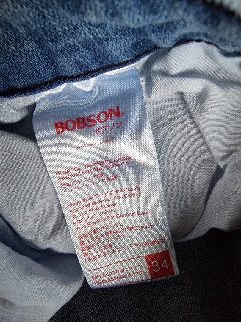 Bobson Jeans (Category: Jeans) located in Quezon City. Submitted by decluttererwhenever (Listing ID 1287219904, Image 3). Description: used 2x Size: 34 but can fit size 31-33.