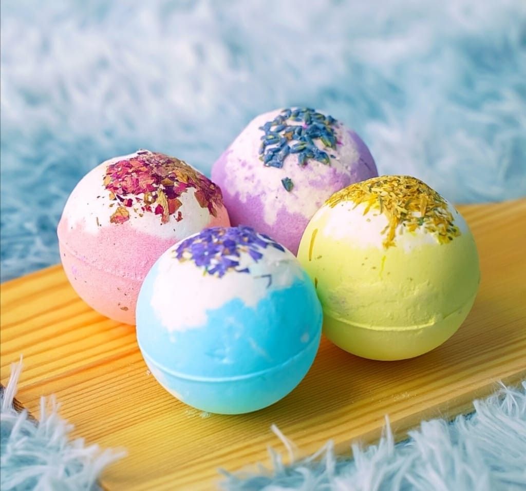 Colourful bath bombs hot sale