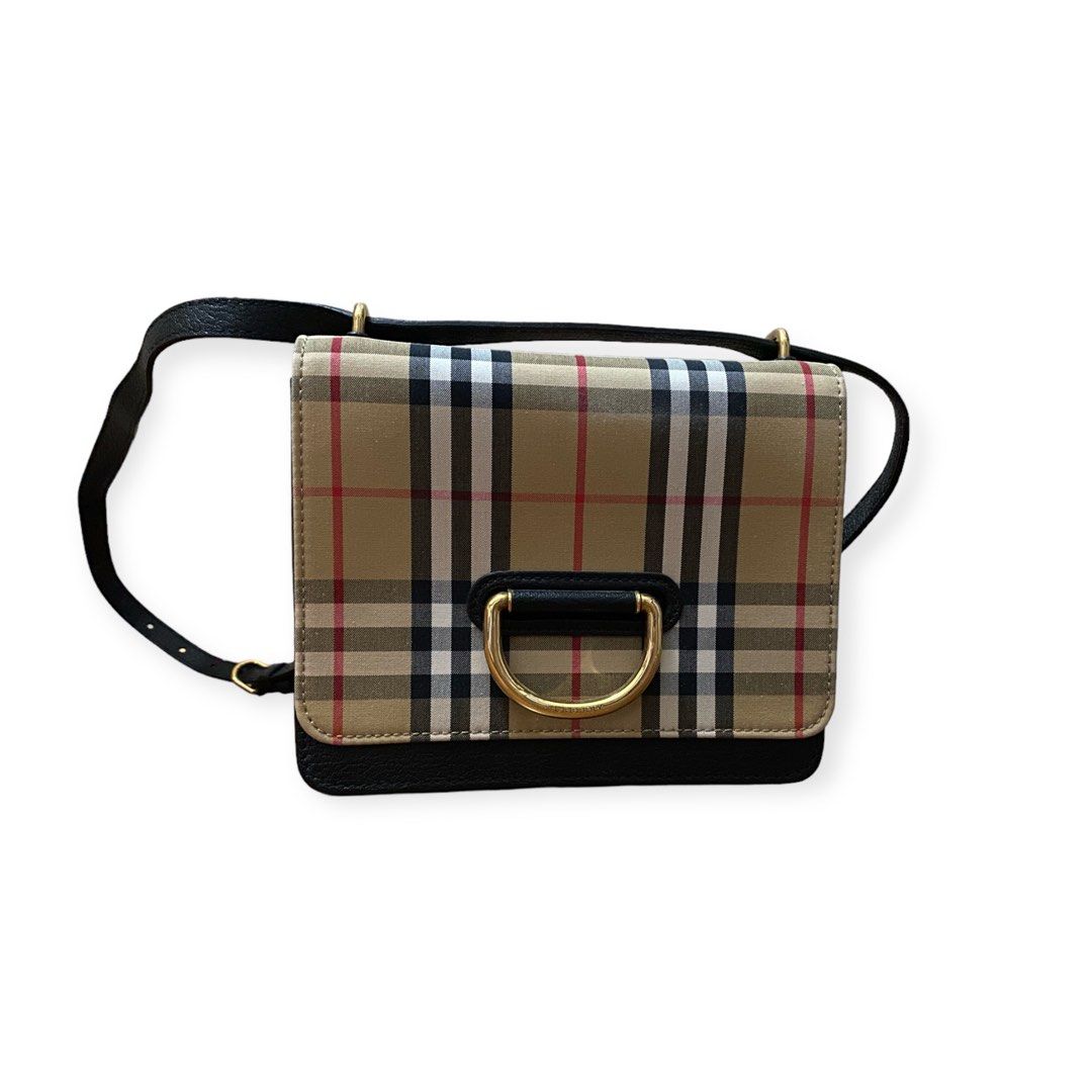 Burberry Vintage Check Canvas Small D Ring Crossbody Bag