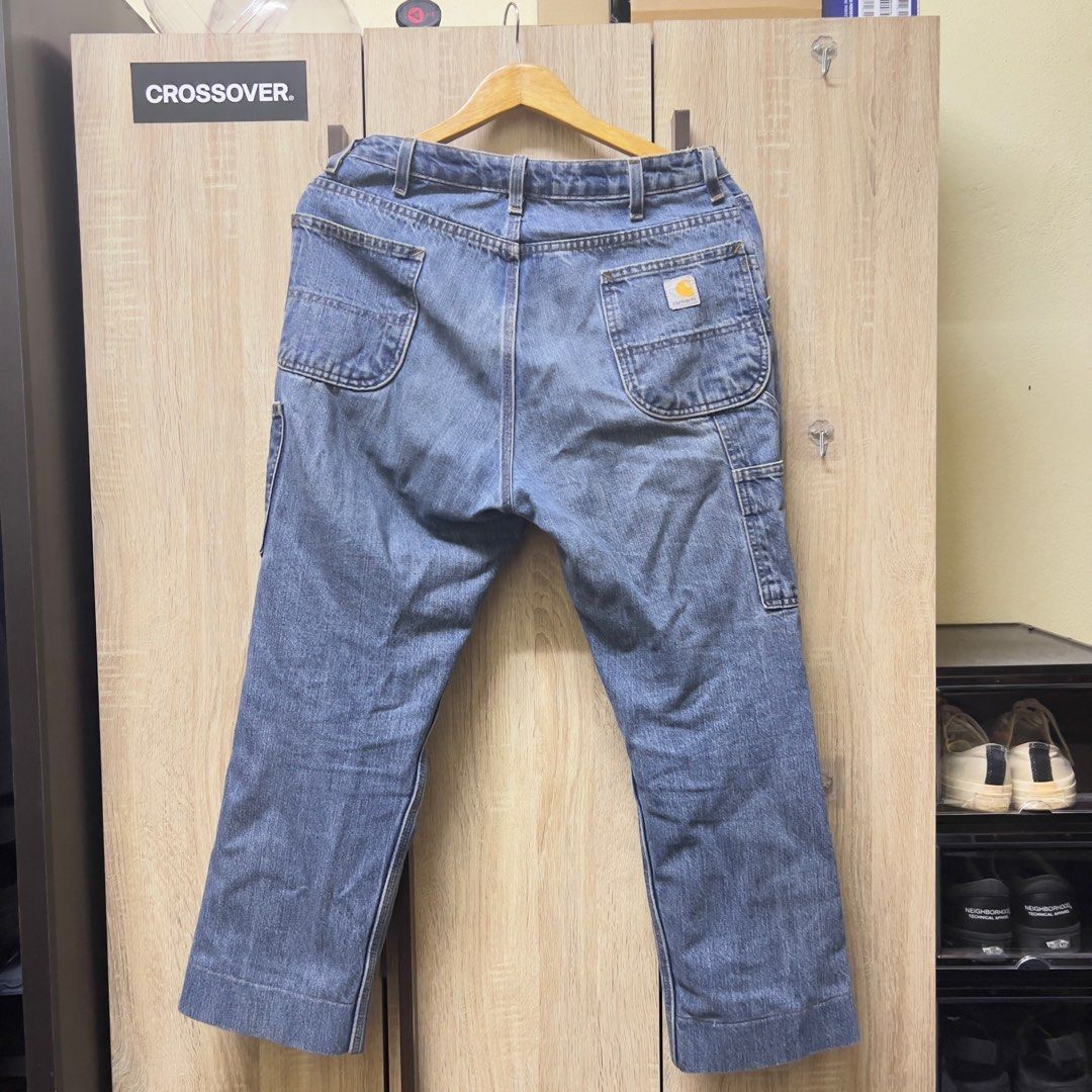 Carhartt Carpenter Pants Distressed, Men's Fashion, Bottoms, Jeans on  Carousell