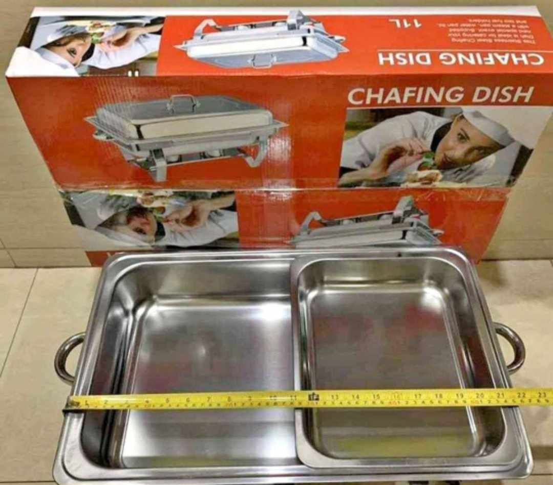 Chaffing dish 12 litter capacity (Category: Food Organization & Storage) located in Caloocan City. Submitted by myleene3033133 (Listing ID 1287228005, Image 2). Description: Chaffing dish 12 litter capacity single pan double pan ✴️ BRANDNEW 101% ✴️ WITH WARRANTY ✴️ CASH ON DELIVERY ✴️ SAME DAY DELIVERY ALWAYS AVAILABLE 📌YES TO COD OR GCASH PAYMENT VIA LALAMOVE DELIVER❗❗❗❗ CASH ON DELIVERY.