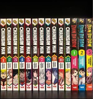 Chainsaw Man manga vol 1-11, Dandadan manga vol 1-3, Kaiju no. 8 manga vol 1-6