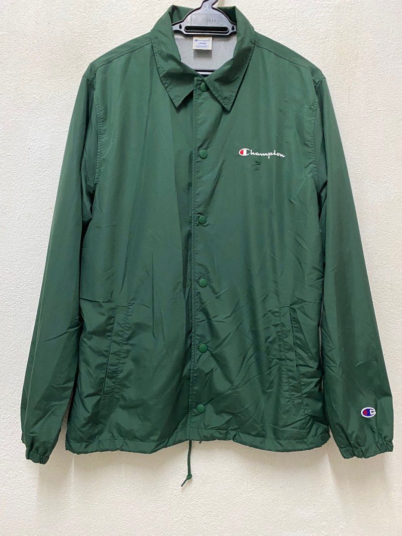 Champion coach sales jacket green