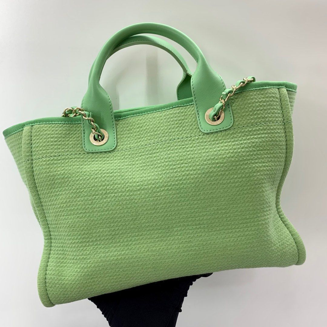 Chanel deauville chain discount shoulder tote bag