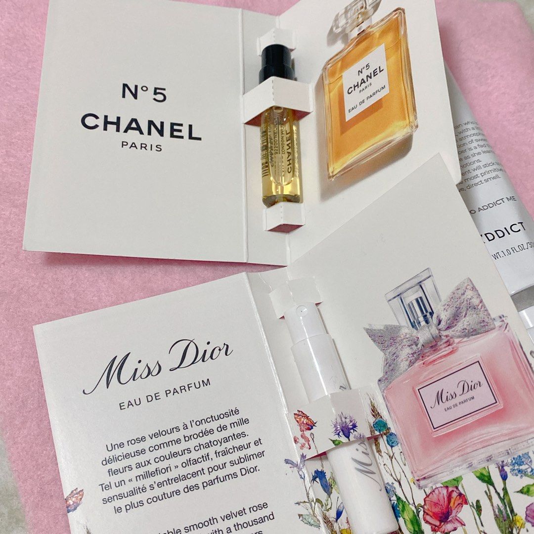Chanel n5 miss dior addict fever love parfum sample