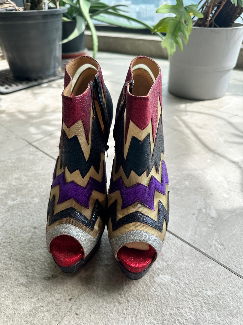 Christian Louboutin purple sparkle Heels size 38 Women s Fashion