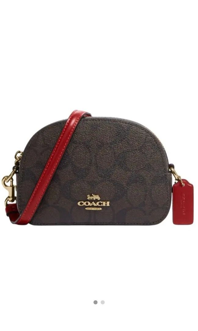 Coach mini Serena cross body in signature canvas 2628 Red