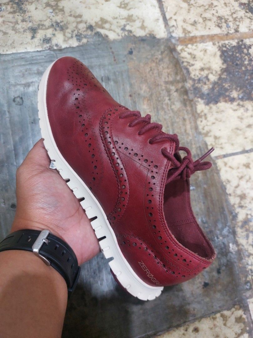 Cole Haan Zerogrand Wingtip Oxford Women s Dress Casual Shoes Burgundy 7C US Women s Fashion Footwear Sneakers on Carousell